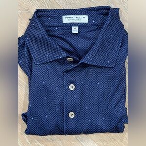 Peter Millar Polo Shirt - Navy Blue Pattern